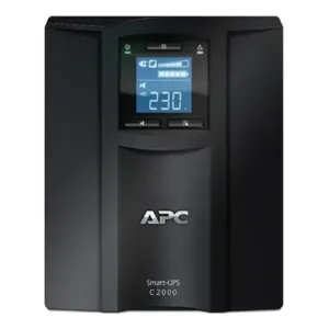 APC SMC2000I Line Interactive Smart-UPS C, 2000VA/1300W, Tower, 230V, 6x IEC C13+1x IEC C19 outlets, USB and Serial communication, AVR, Graphic LCD