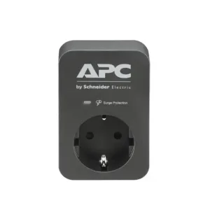 APC PME1WB-GR SurgeArrest Essential, 1 Outlet, 230V - Black
